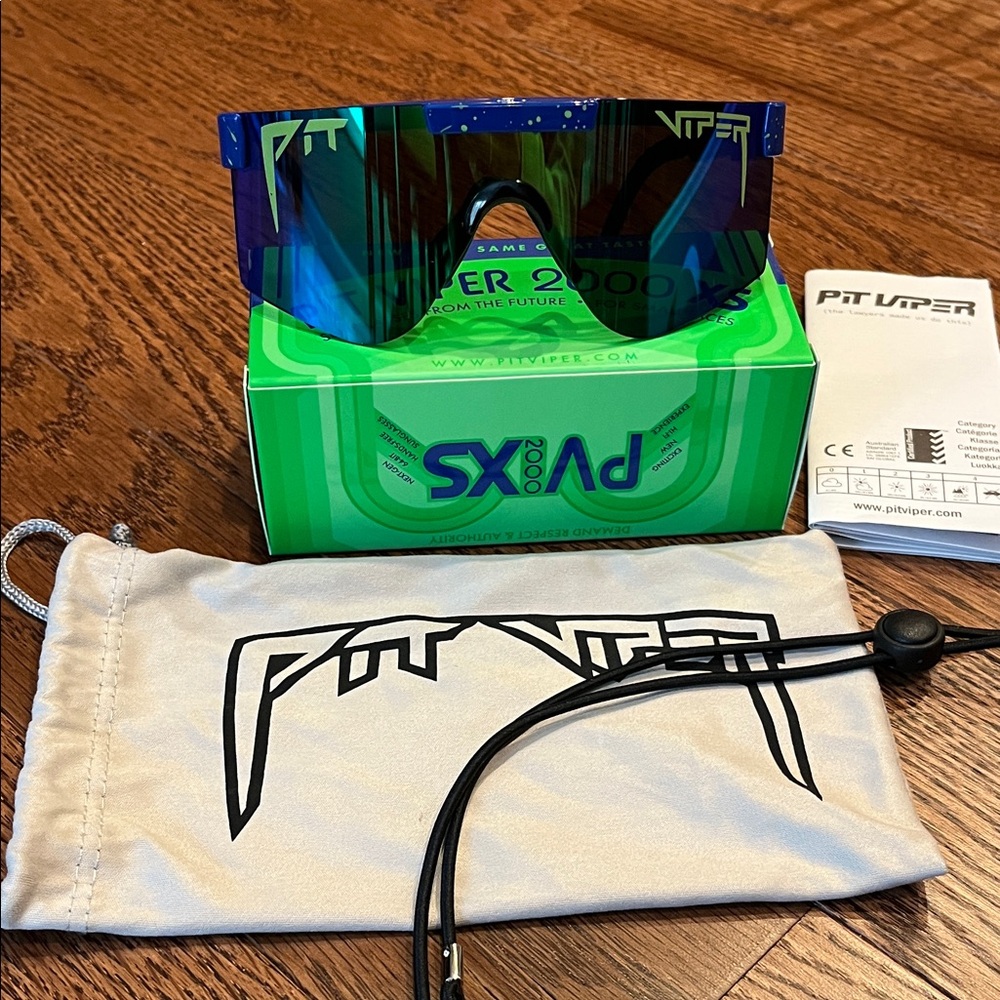 Pit Viper AUTHENTIC sunglasses YOUTH XS blue/green